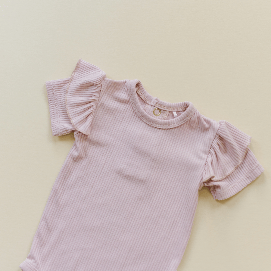 Luna Luz Ballerina Ruffle Sleeve Onesie