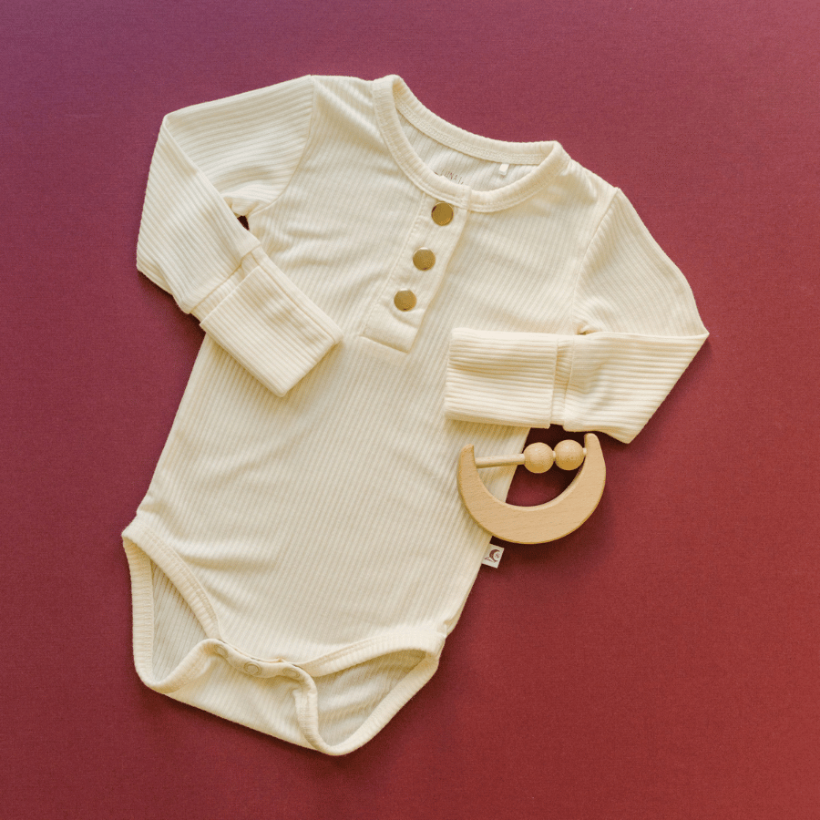 Luna Luz Cream Jogger Set - Long-Sleeve Onesie