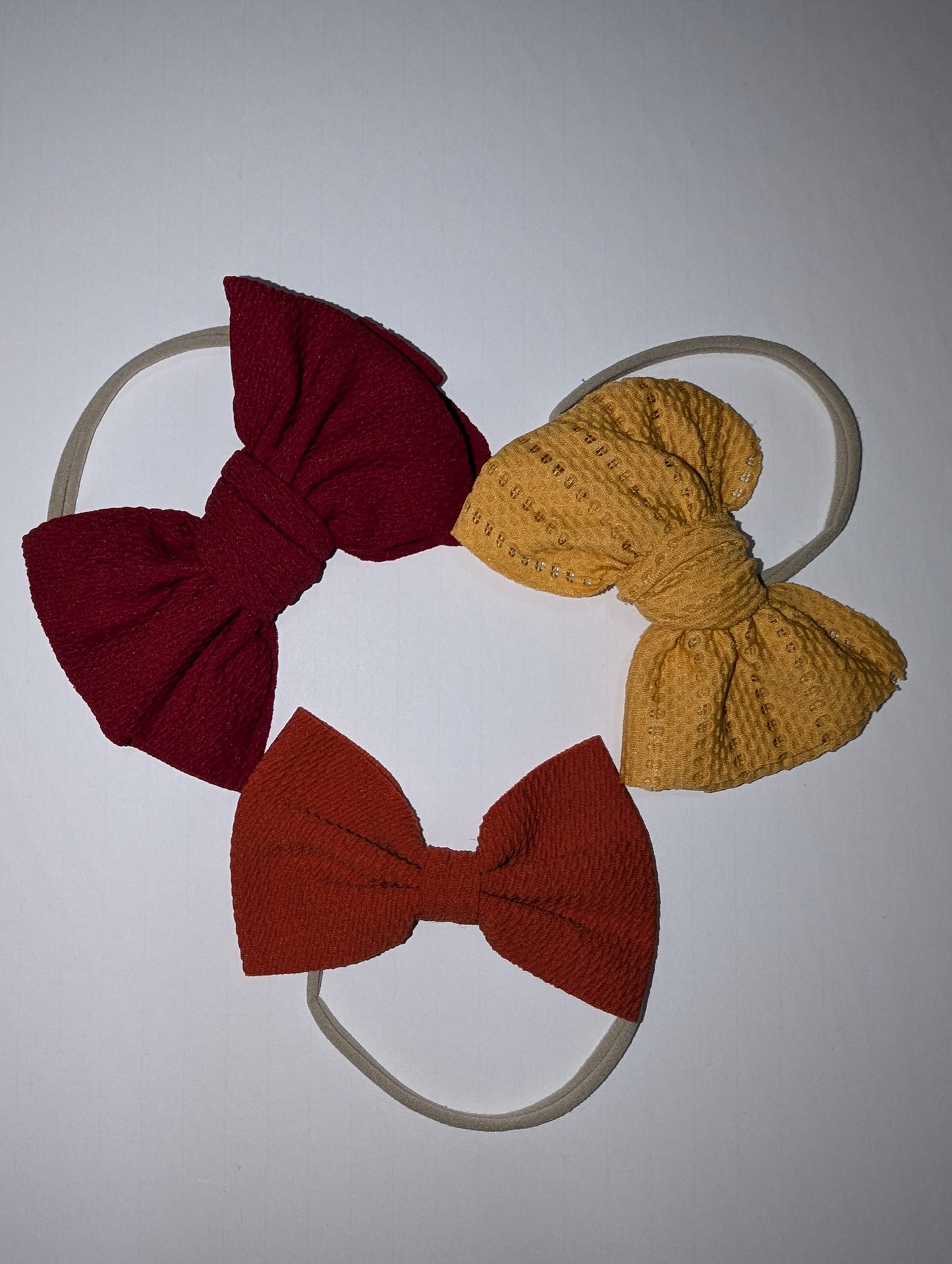 3-Pack Bows - Red/Yellow/Orange