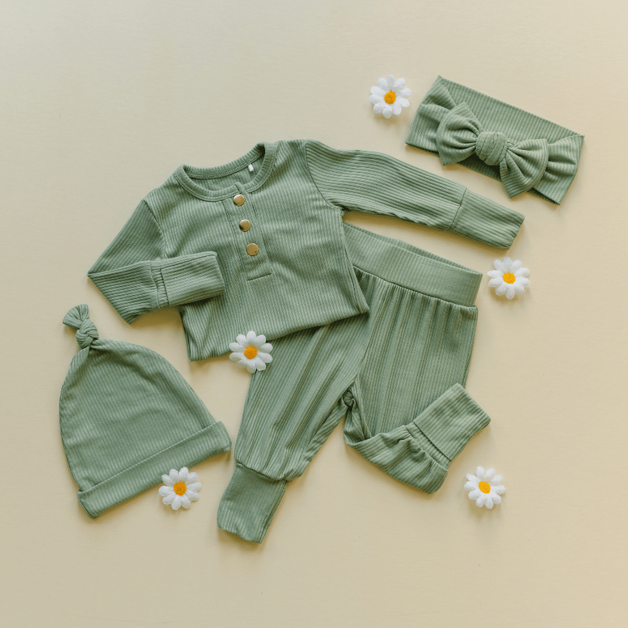 Luna Luz Fern Bamboo Jogger Set With Accessories